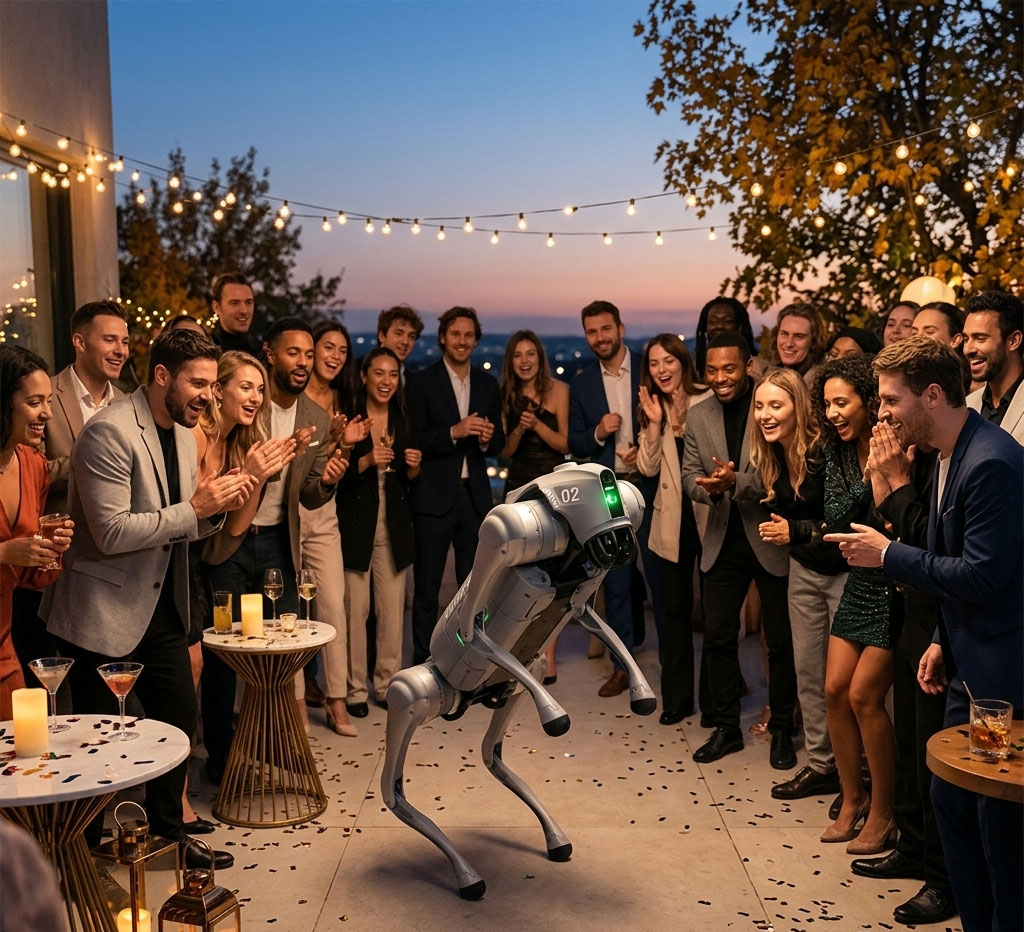 Unitree-Go2-Pro-in-Aktion-auf-einer-Party